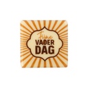 2011042 PLAQUETTE CARRE FIJNE VADERDAG 38MM CHOCOLAT120 PCES ***S/CD***