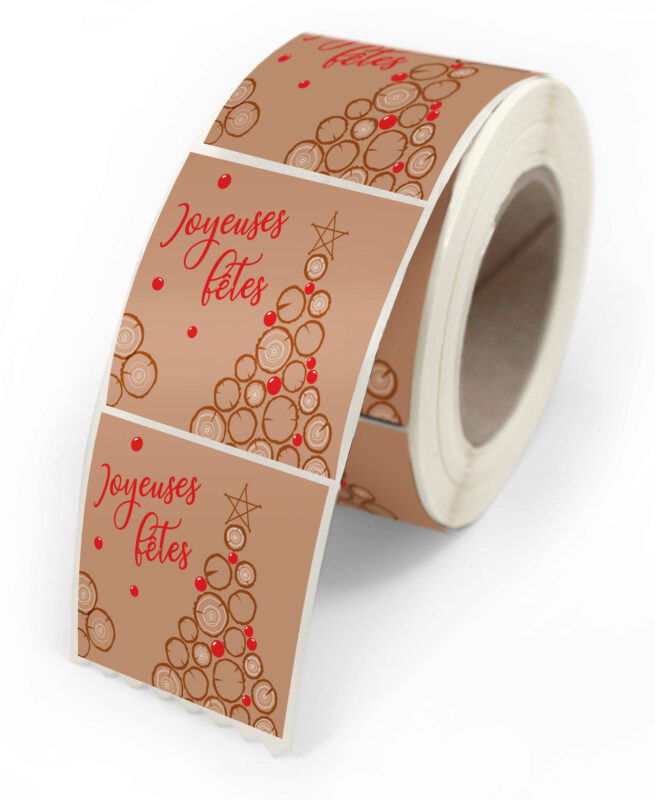 FIJNE FEESTDAGEN "FEEST" ZELFKLEVENDE ETIKETTEN 4X3,5CM 500 STUKS