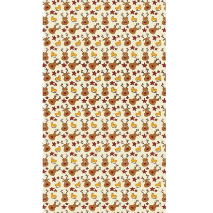 2046141 FEUILLE TRANSFERT VISAGE RENNE, PATIN, ETOILE 30X40CM 30 PIÈCES ***S/CD***