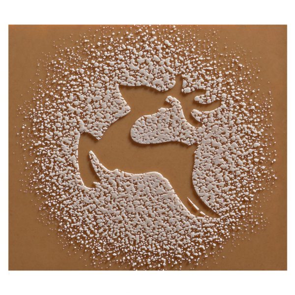 074210 PCB EMBOUTS CBC AVEC RELIEF ENNEIGÉ 3 DESIGNS 8,5X7,5 CM  72PCES ***S/CD***