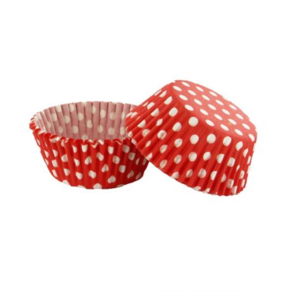 RODE CUPCAKE HOUDER WIT GEWICHT 50 STUKS