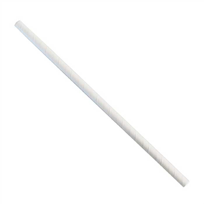 PAILLE BLANCHE RIGIDE PAPIER 24CM DIAM 8MM 100PCS