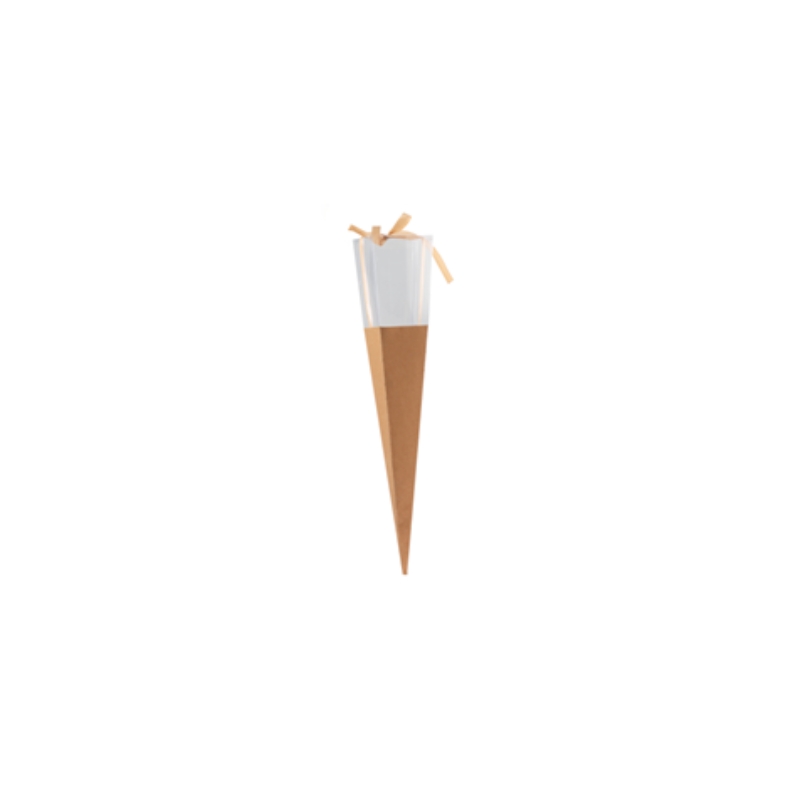 KRAFT CONE WITH PET BOX H30CM