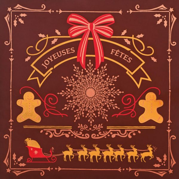 070322 PCB FEUILLES IMPRIMÉES JOYEUSES FÊTES POURCARTES CARRÉES ET SACHETS 24PCES ***S/CD***