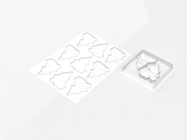 087015 PCB INDIVIDUAL FIR TREE DESSERT MOULDS FOR 36 PIECES 22PCES ***ON ORDER***