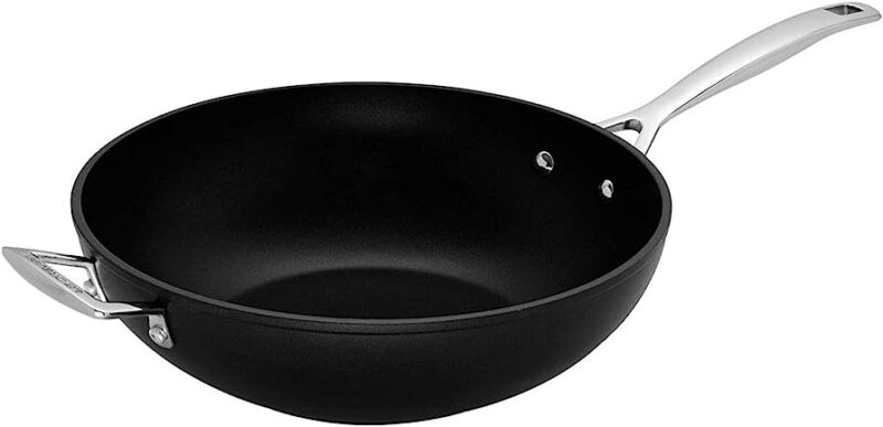 LE CREUSET LES FORGEES NON-STICK WOK.30CM1 HANDLE + COUNTER HANDLE