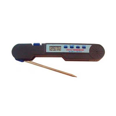 DIGITAAL ZAK THERMOMETER MET INOX ROTEREND PEILLOOD VAN -50° TOT +200°