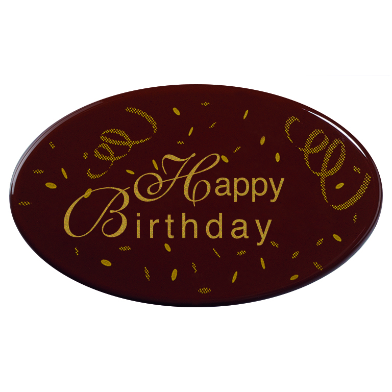 087063 PCB OVALES ZC  HAPPY BIRTHDAY 6,2X3,7 CM 72STKS ***OP/ORDER***