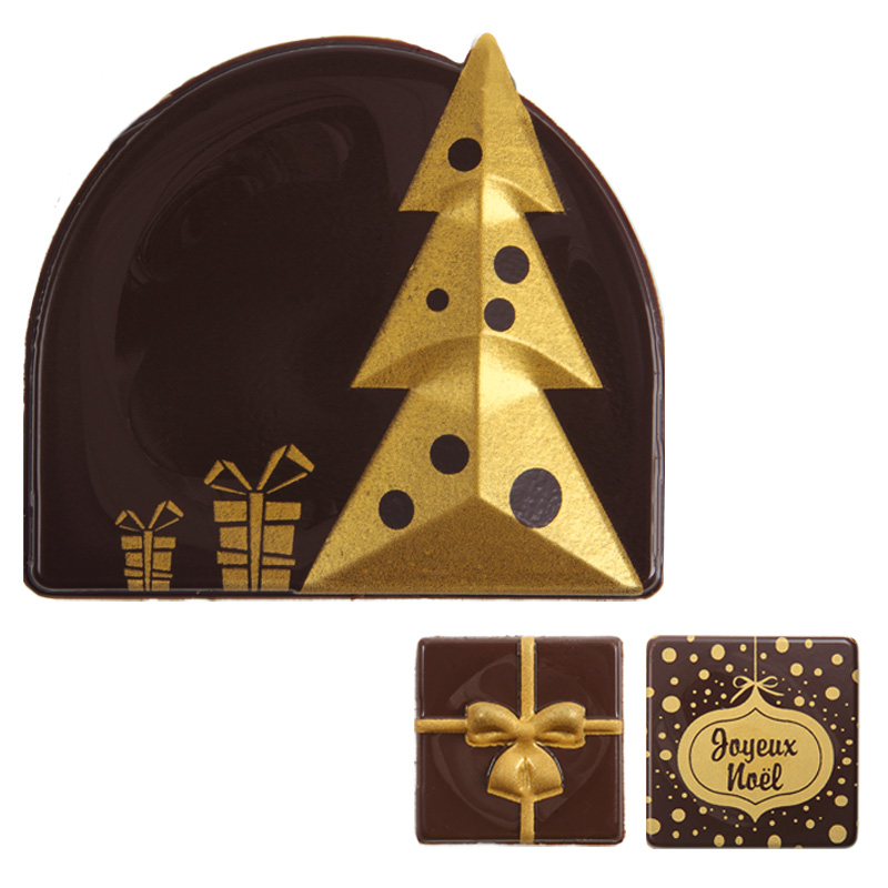 15705 CHOCOLADE DECORATIESET 1 BOOMSTAM