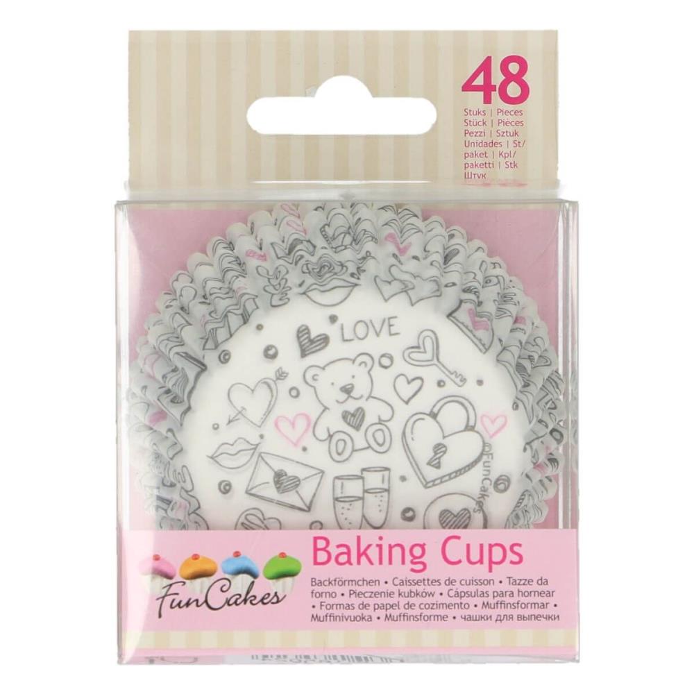 FunCakes Cupcakevormpjes Liefdes Doodle48 STUKKEN =BLISTER