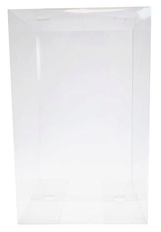 TRANSPARENT FOLDING BOX 250X250/400MM + GOLD BASE