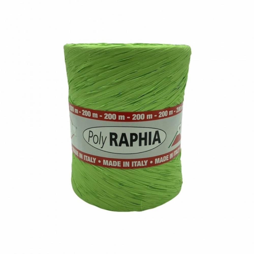 POLY RAPHIA 15MM X 200M VERT KIWI R65