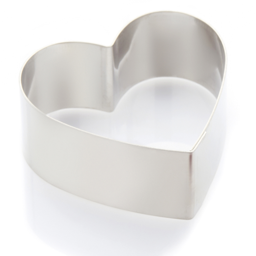 COEUR SANS FOND BOMBÉ EN INOX 26 X 5CM