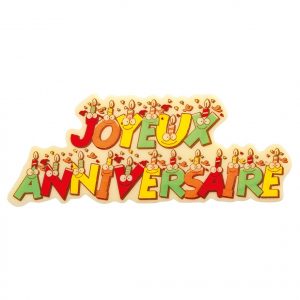 074155 PCB PLAQUETTES JOYEUX ANNIVERSAIRE CB COMICS 9,5X3,7 CM 48PCES ***S/CD***