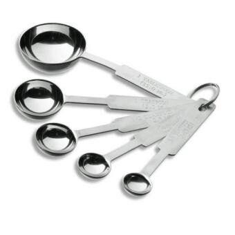 LACOR SET OF 5 STAINLESS STEEL MEASURING SPOONS 1.25-2.5-5-15ML