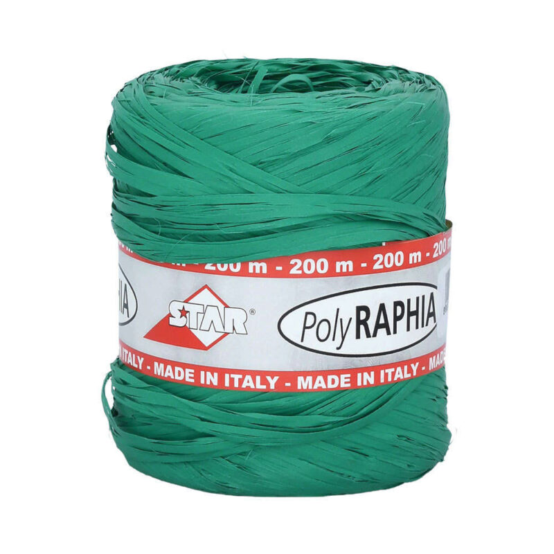 POLY RAPHIA 15MM X 200M MEADOW GREEN R39
