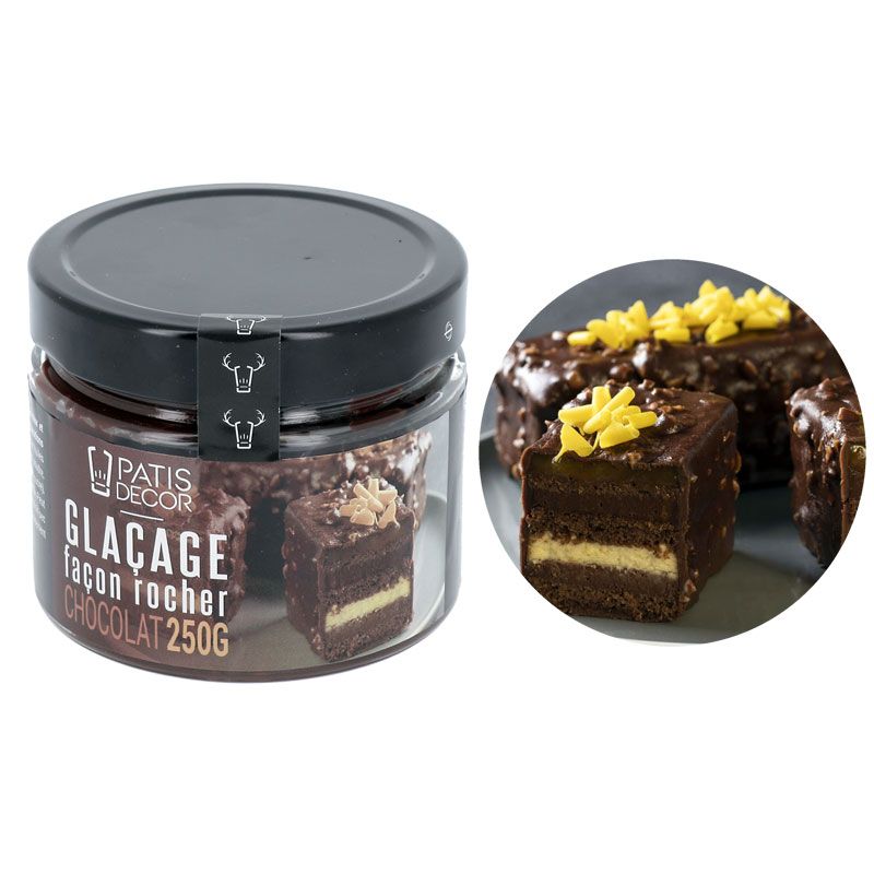 PATISDECOR ROCK STYLE GLAZING PURE CHOCOLADE 250G