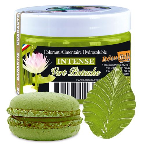 COLORANT HYDROSOLUBLE INTENSE VERT PISTACHE E102-E151- INT72 50GR