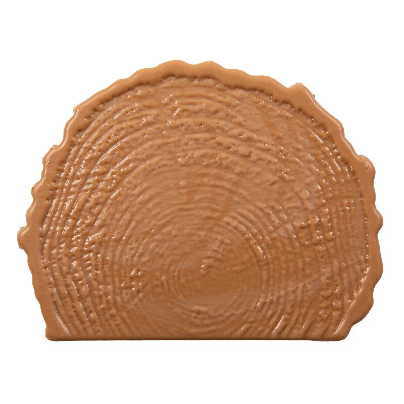 2015733 CARAMEL TREE TRUNK LOG END CAP 10X8CM 40PCS ***S/CD***