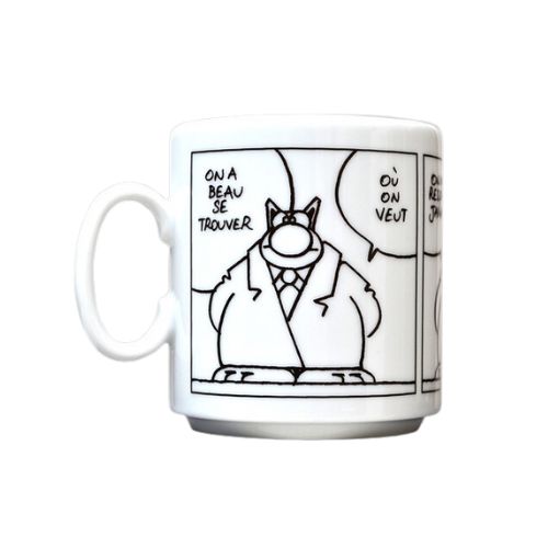 LE CHAT MUG BLACK-WHITE ON A BEAU 30CL P.GELUCK