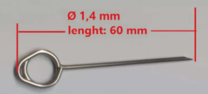 PIQUEUR AVEC BOUCLE EN ACIER INOXYDABLE 60MM POUR ETIQUETTE A LA PIECE