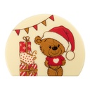 2015487 CHRISTMAS BEAR LOG END CAP 10X8CM 40PCS