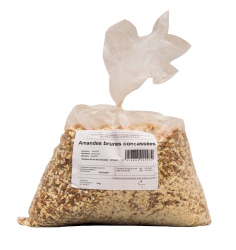 AMANDES BRUNES CONCASSEES  CALIFORNIENNES 5 KG