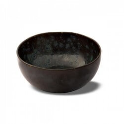 LE COQ PHOBOS ZWART-BLAUWE STIPPEN KOM / SALADEKOM 18XH8.5CM STEENGOED - LPHO019NB263180