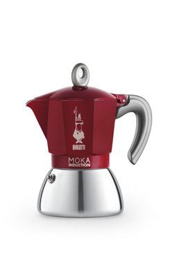 BIALETTI NIEUWE MOKA INDUCTIE KOFFIEZETAPPARAAT 2T ROESTVRIJ STAAL/RGE