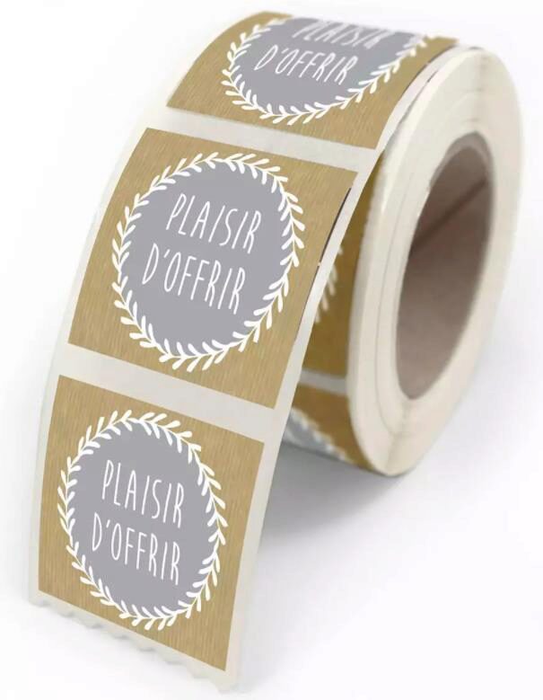 NATURE ADHESIVE LABELS THE PLEASURE OF GIVING