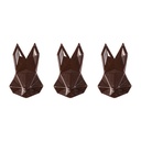 2069187 TETE LAPIN ORIGAMI 45X30MM CHOCOLAT NOIR 135PCES