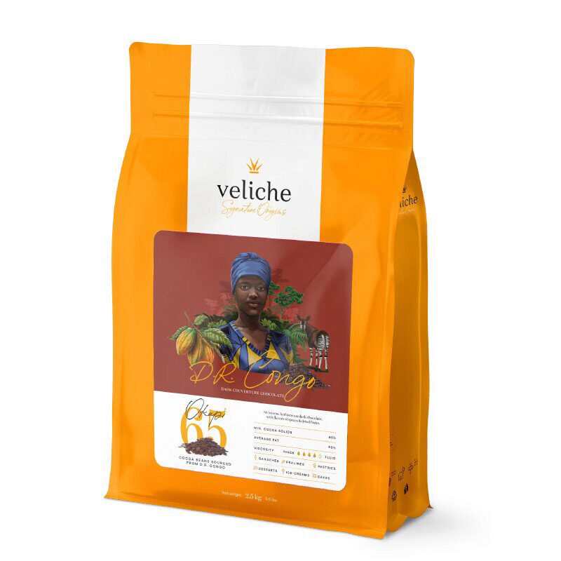 2095609 VELICHE CHOCOLAT FONDANT OKAPI 65% 2,5KG ***S/CDE***