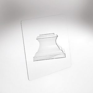 074099 PCB PEDESTAL MOLDS FOR 6 SUBJECTS 10.8X6.5CM H.5.4 CM 12PCS ***S/CD***