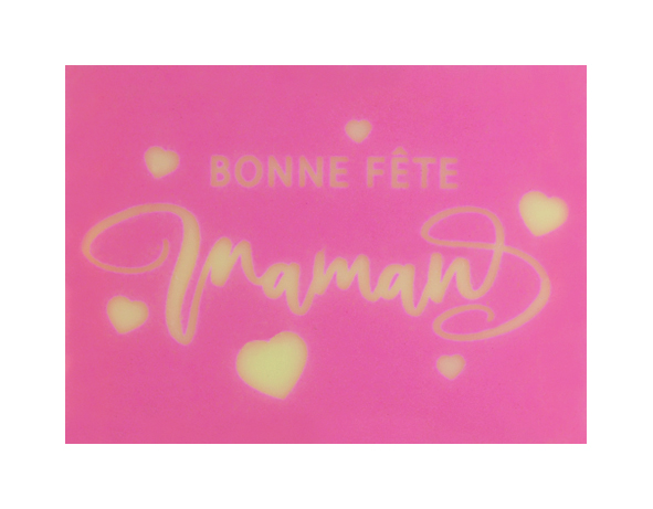 088125 PCB RECTANGLES CB BONNE FÊTE MAMAN 4X2,9CM 120PCS ***S/CDE***