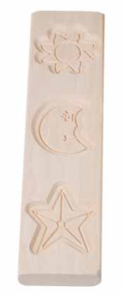 FORME MOULE SPECULOOS 3 ASTRES  LUNE SOLEIL ÉTOILE