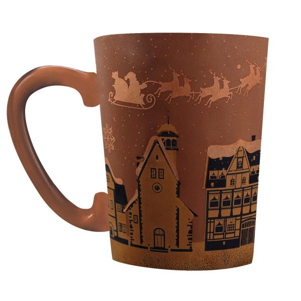 074182 PCB FEUILLES IMPRIMÉES LE VILLAGE POUR MUG25,35X11 CM 10PCES ***S/CD***