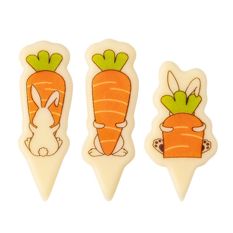 2000680 SET OF THREE RABBITS WITH CARROTS 3 CM 120PCS