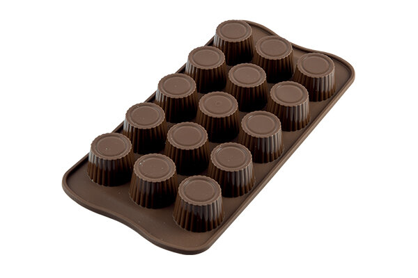 +MOULE A PRALINE EN SILICONE BRUN PRALINE SCG07