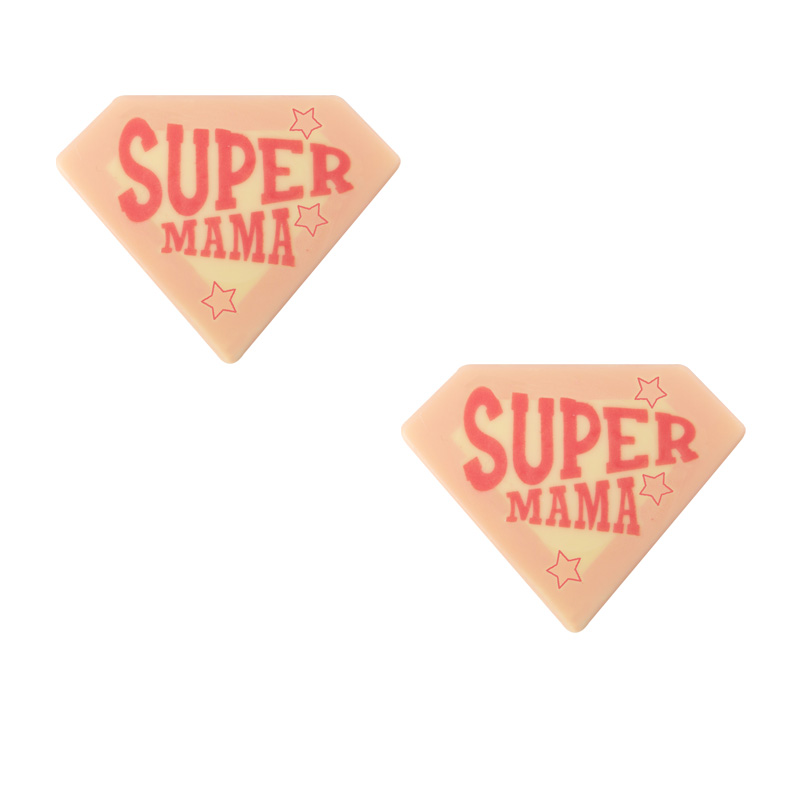 2010821 SUPER MAMA 45X35MM CHOCOLADE PLATE 120 STUKS ***S/CD***