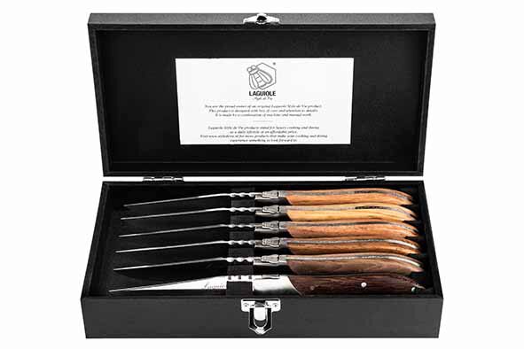 LAGUIOLE LUXURY LINE 6 COUTEAUX STEAK MIXEDWOODSILICONE