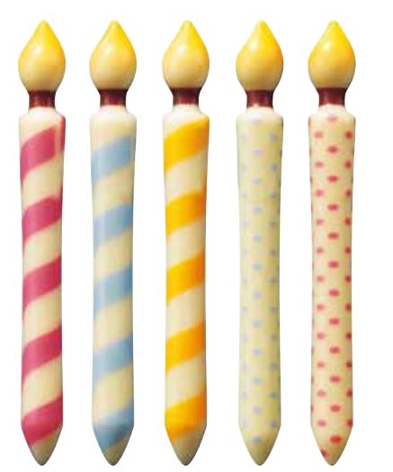  061378 CB CANDLES PCB 6 DESIGNS 6.6X0.8 CM 152PCES***S/CD***