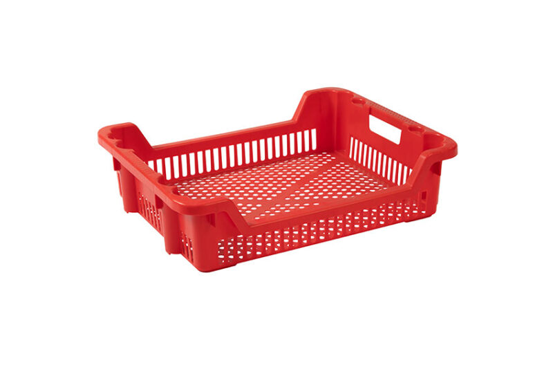 MULTIPAT BIN 62X50XH15CM RED OPENWORK