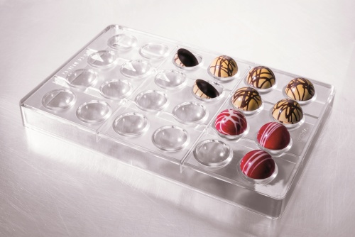 POLYCARBONAAT PRALINE VORM HALVE SFEER DIAM3CM