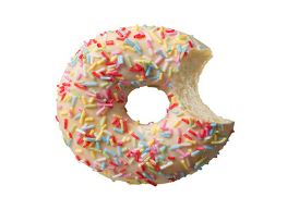 ❄️DAUPHINE 2104788 WHITE DONUT COLOR SPRINKLES MULTI-COLOR VERMICELLI 48 X 56GR