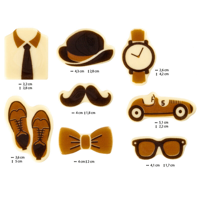 2011069 ASSORTIMENT PLAQUETTE PAPA 8 ASS CHOCOLAT BLANC 120 PCES ***S/CD***