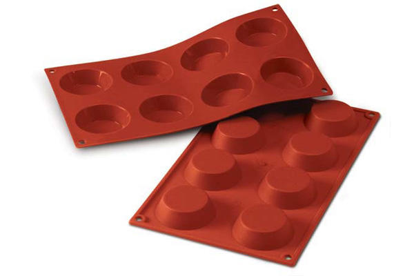 SILIKOMART SF015 8 TAARTJESVORM Ø60 H 17MM 40ML ANTI-AANBAK GN1/3 -50° TOT 250°