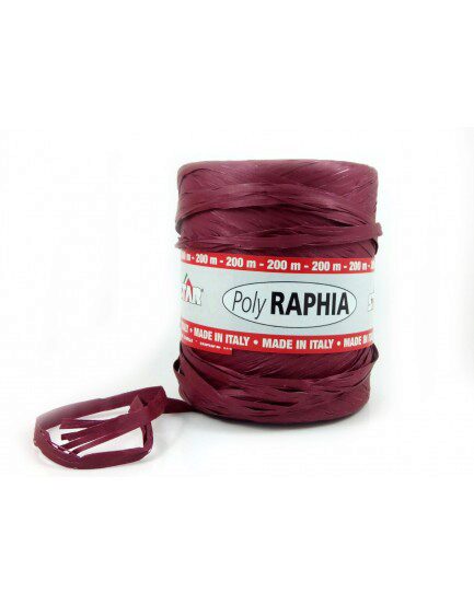POLY RAFFIA 15MM X 200M BURGUNDY R81