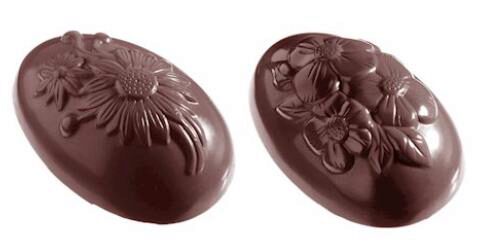 MOULE À CHOCOLAT OEUF FLEUR GRAND 94MM CW1043 1X4 -- 128GR