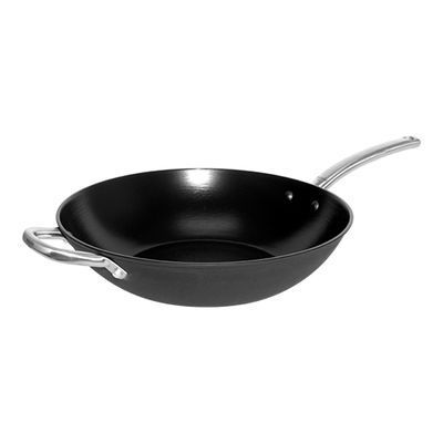 PUJADAS WOK 32CM CAST STEEL/NON-STICK FLAT BOTTOM ALL HOB