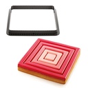 MOULE SILIKOMART TARTE RING SQUARE 200 X 200MMH20MM